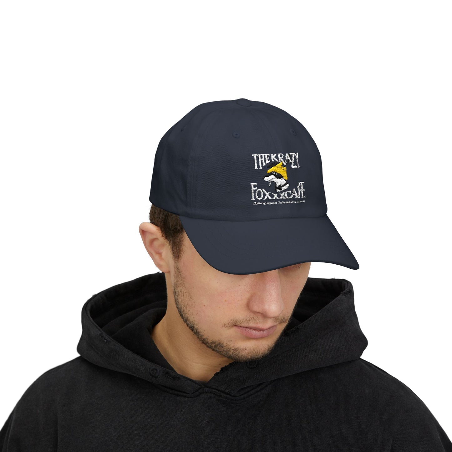 Krazy Foxxx CAFE Dad Cap with KrazyFoxxx Embroidery | Perfect for Casual Outings, Gifts, Father's Day, and Everyday Wear