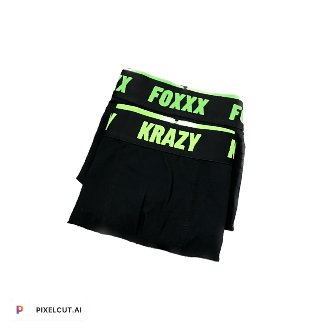 Krazy Foxxx Under Wear 2 pack Neon Green