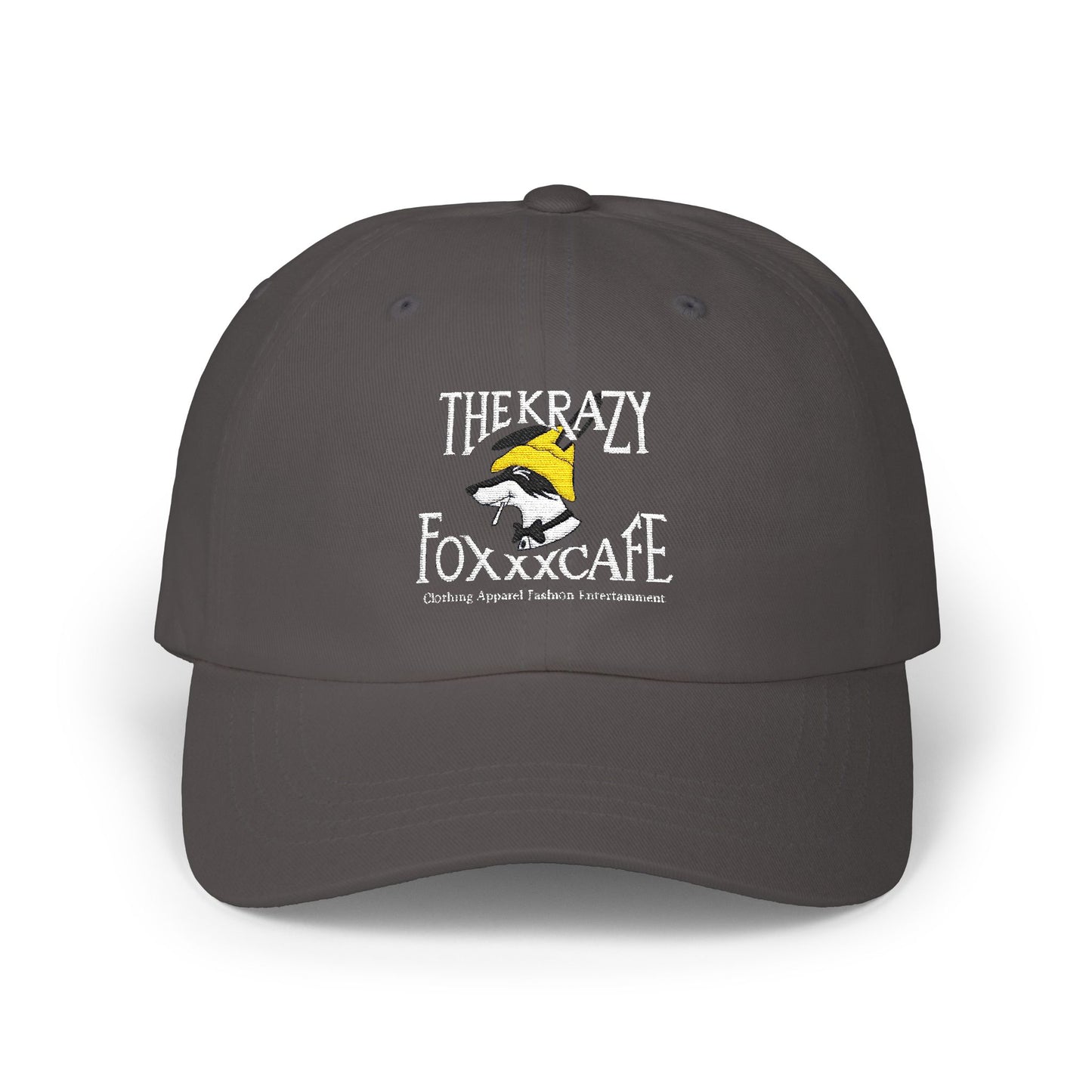 Krazy Foxxx CAFE  Dad Cap with KrazyFoxxx Embroidery | Perfect for Casual Outings, Gifts, Father's Day, and Everyday Wear