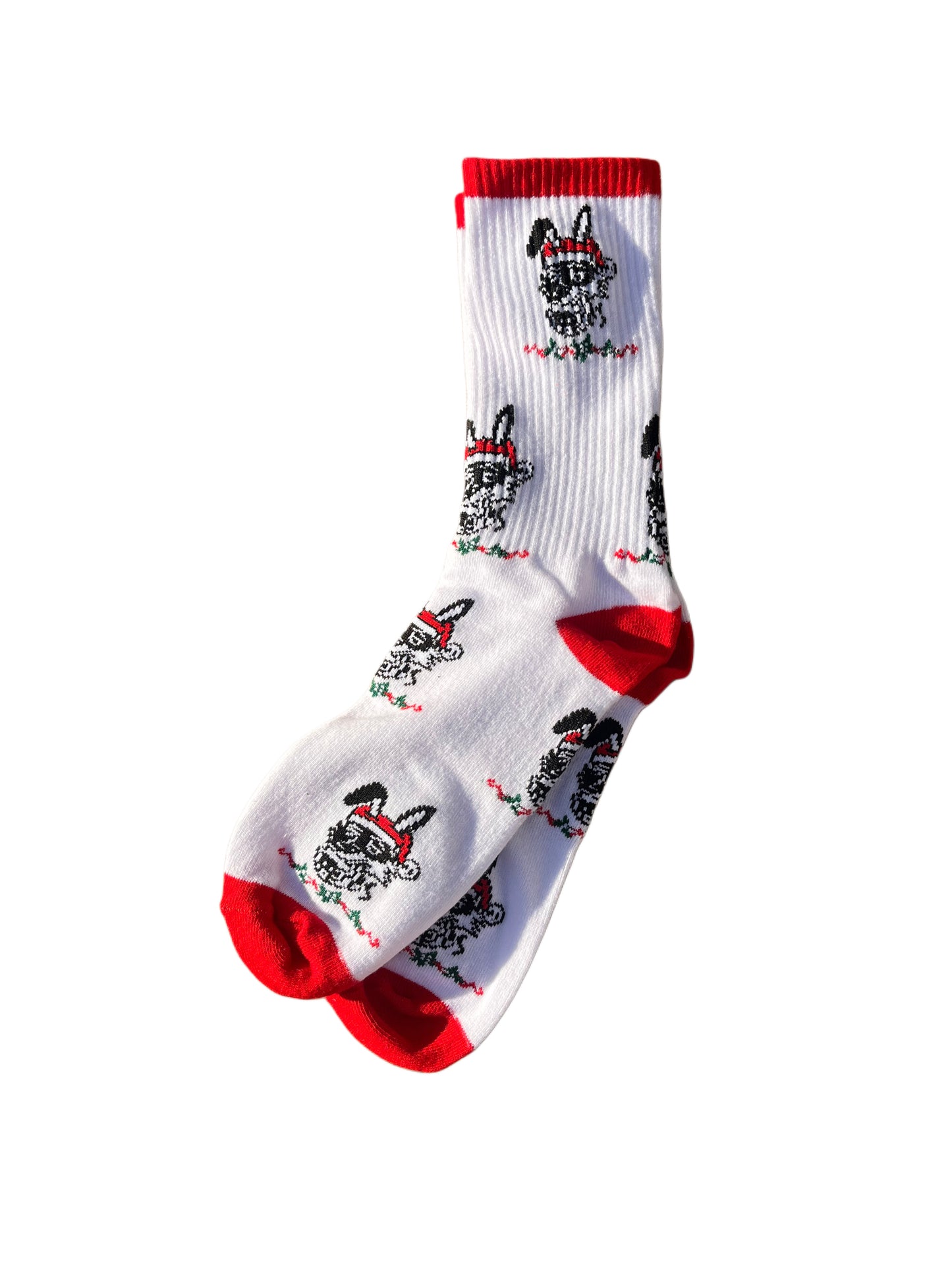 New Krazy Foxxx Christmas Socks RED