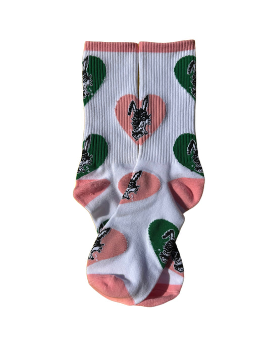 Pink Valentine KrazyFoxxx Socks